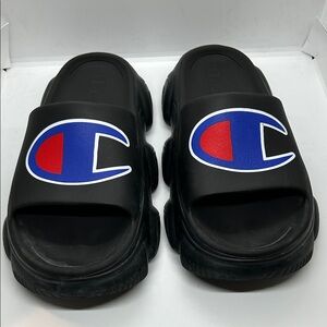 Champion Meloso Squish Black Slides Sandals Men’s Size 12 Prewoned-Used good